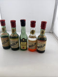 Vintage Bols Liqueur Miniatures x5 Roses Mandarines Apricot Maraschino