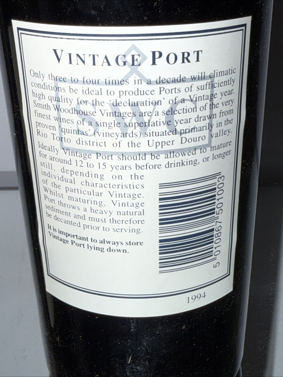 Smith Woodhouse 1994 Vintage Port Mint Condition Came In Wood Box