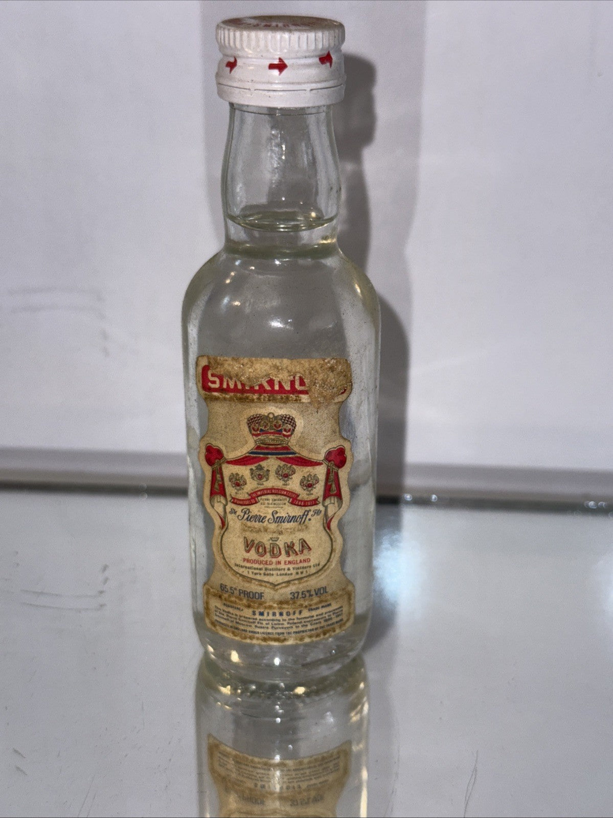 Smirnoff 65.5 Proof Vodka  Miniature 1960s