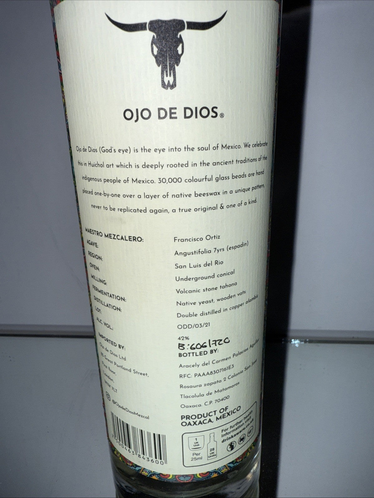 Ojo de Dios Mezcal Joven Mexican 42%abv