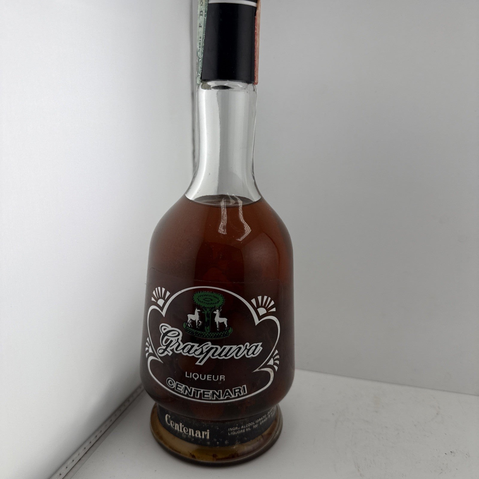 Centenari Grapuva Liqueur Vintage 1980s Italian Bottle
