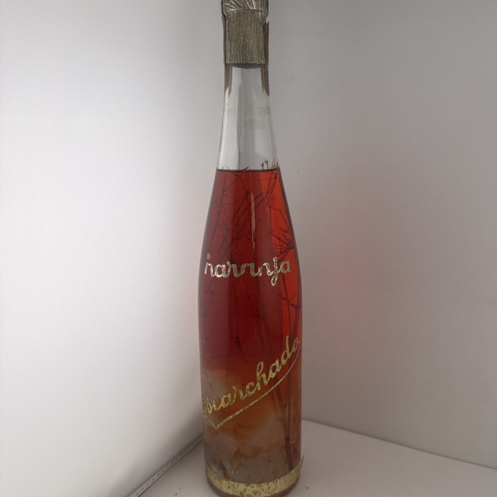 Vintage Naranja Escarchada Spanish Orange Liqueur Decorative Bottle