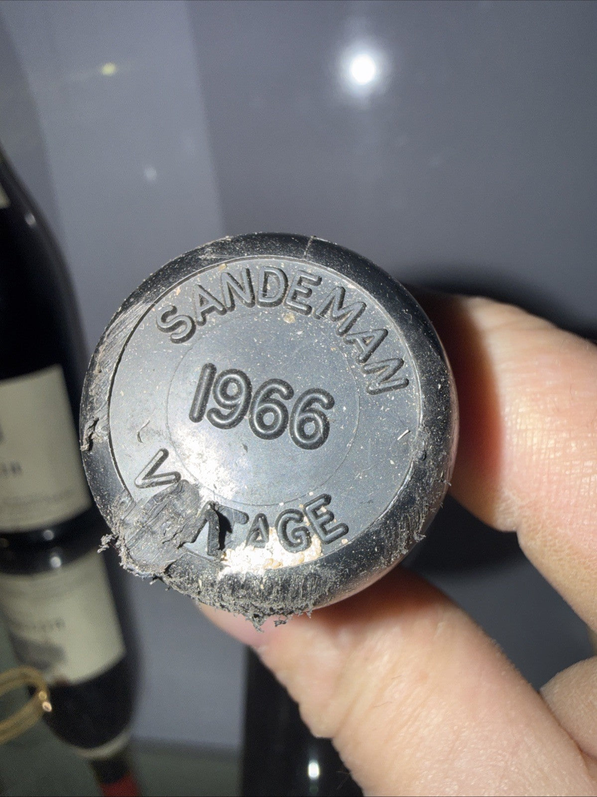 Sandemans 1966 vintage port No Label Seal Intact Good Level