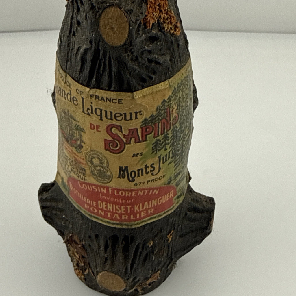 Antique Liqueur de Sapin Monts Jura Pine Cone Bottle c1900 France Full Rare