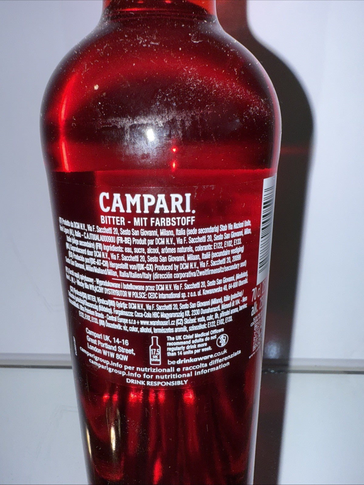 Campari Italian Bitter 700mL Bottle 25% Abv