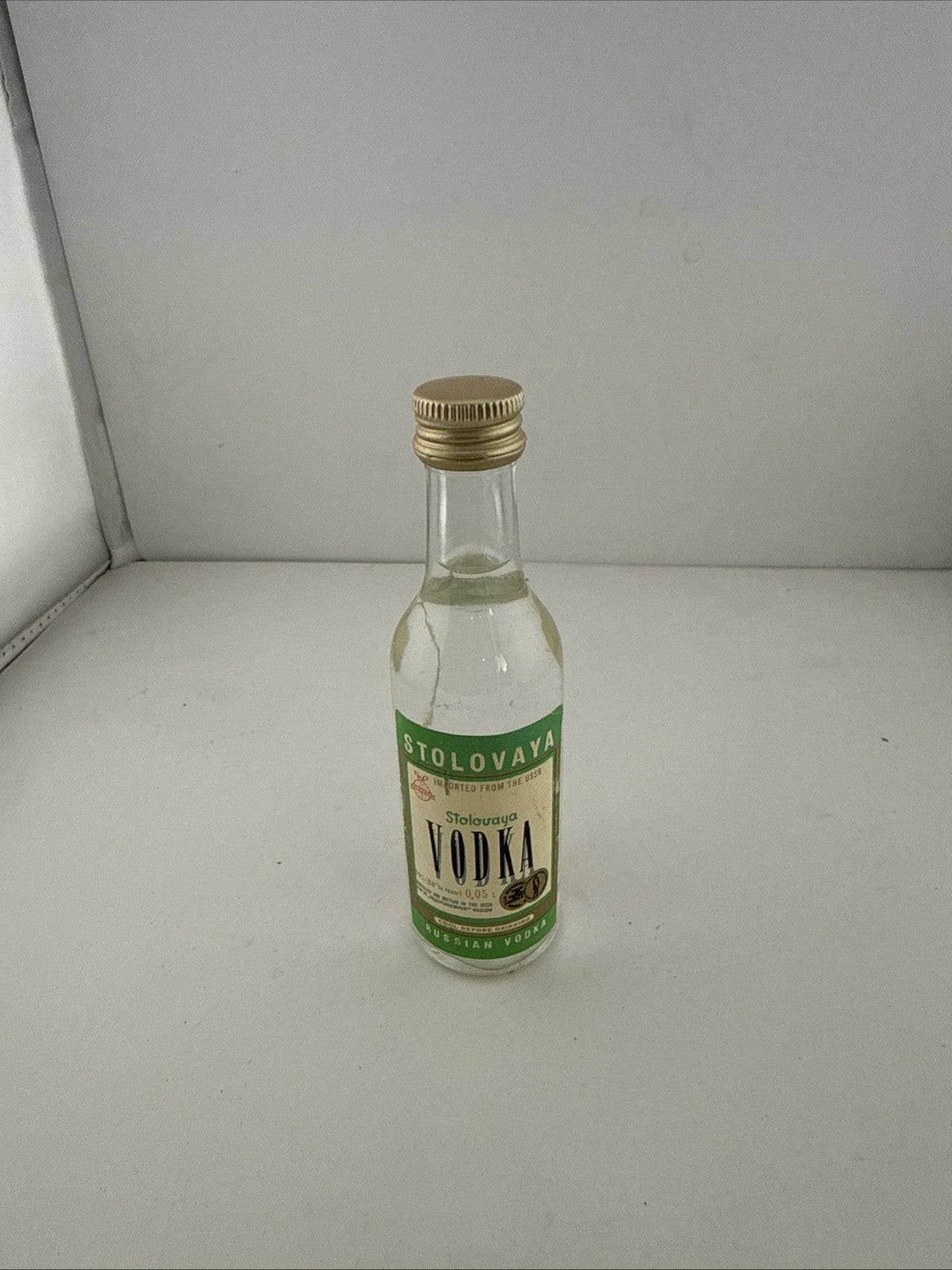 Vintage Stolovaya Vodka Miniature 5cl USSR Soviet Export Mini Bottle