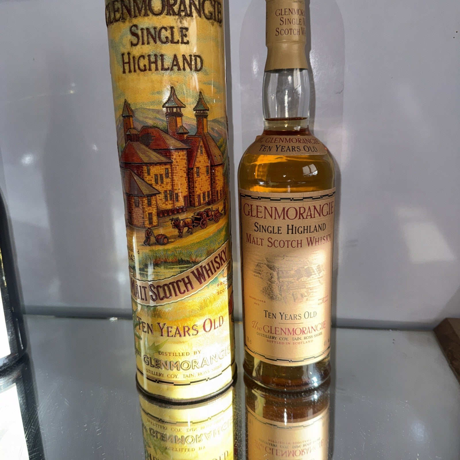 Glenmorangie 10 Year Old Single Highland Malt Bottled 1993 Tin Box ( No Lid)