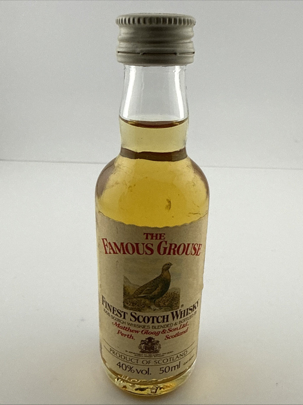 Vintage Famous Grouse Finest Scotch Whisky Miniature c.1980s 50ml