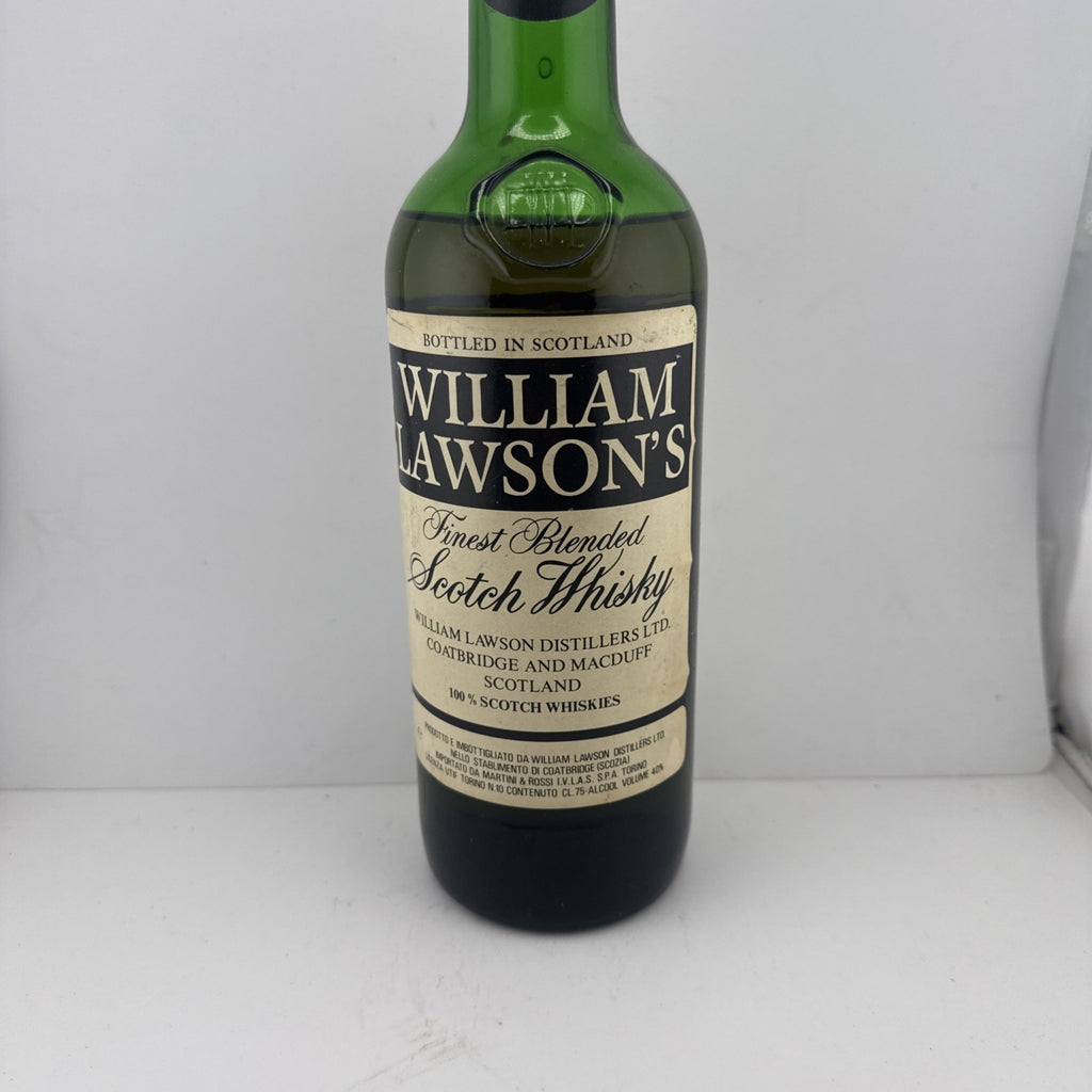 William Lawson’s Blend; label and import stamp date it to the 1980s.