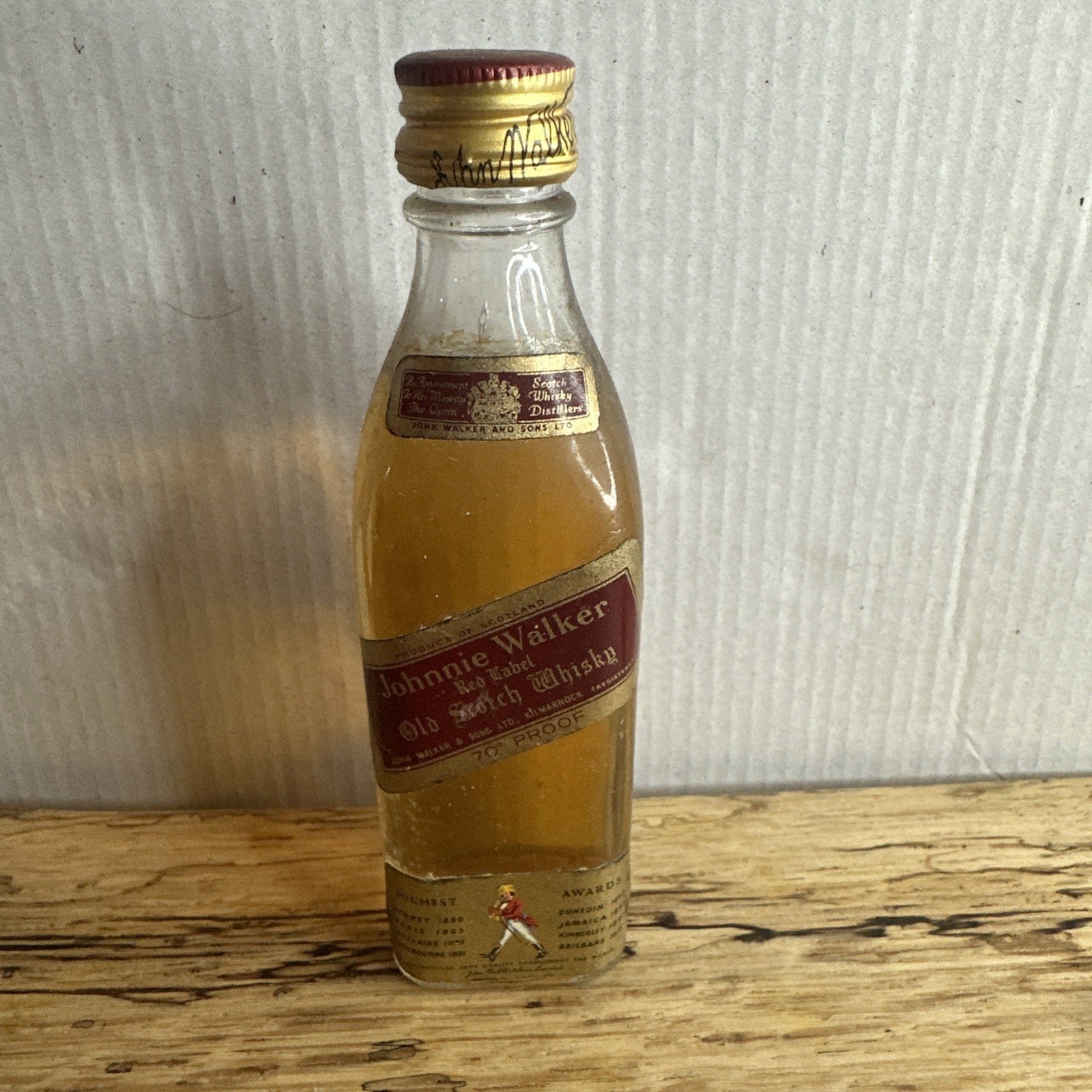 Johnnie Walker Red Label Old Scotch Whisky Miniature 1960s
