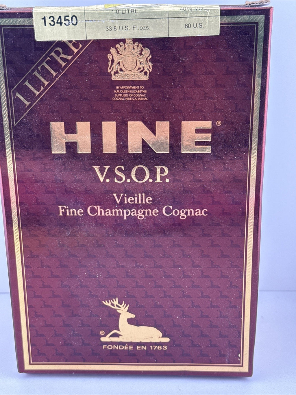 Hine V.S.O.P. Vieille Fine Champagne Cognac – 1 Litre Late 1970s Bottle
