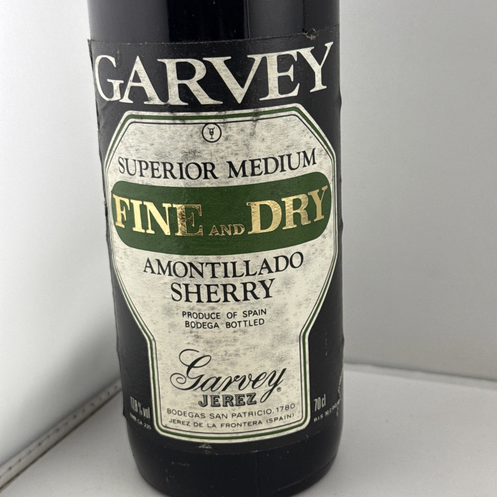 Garvey Fine & Dry Amontillado Sherry 70cl Vintage Bottle