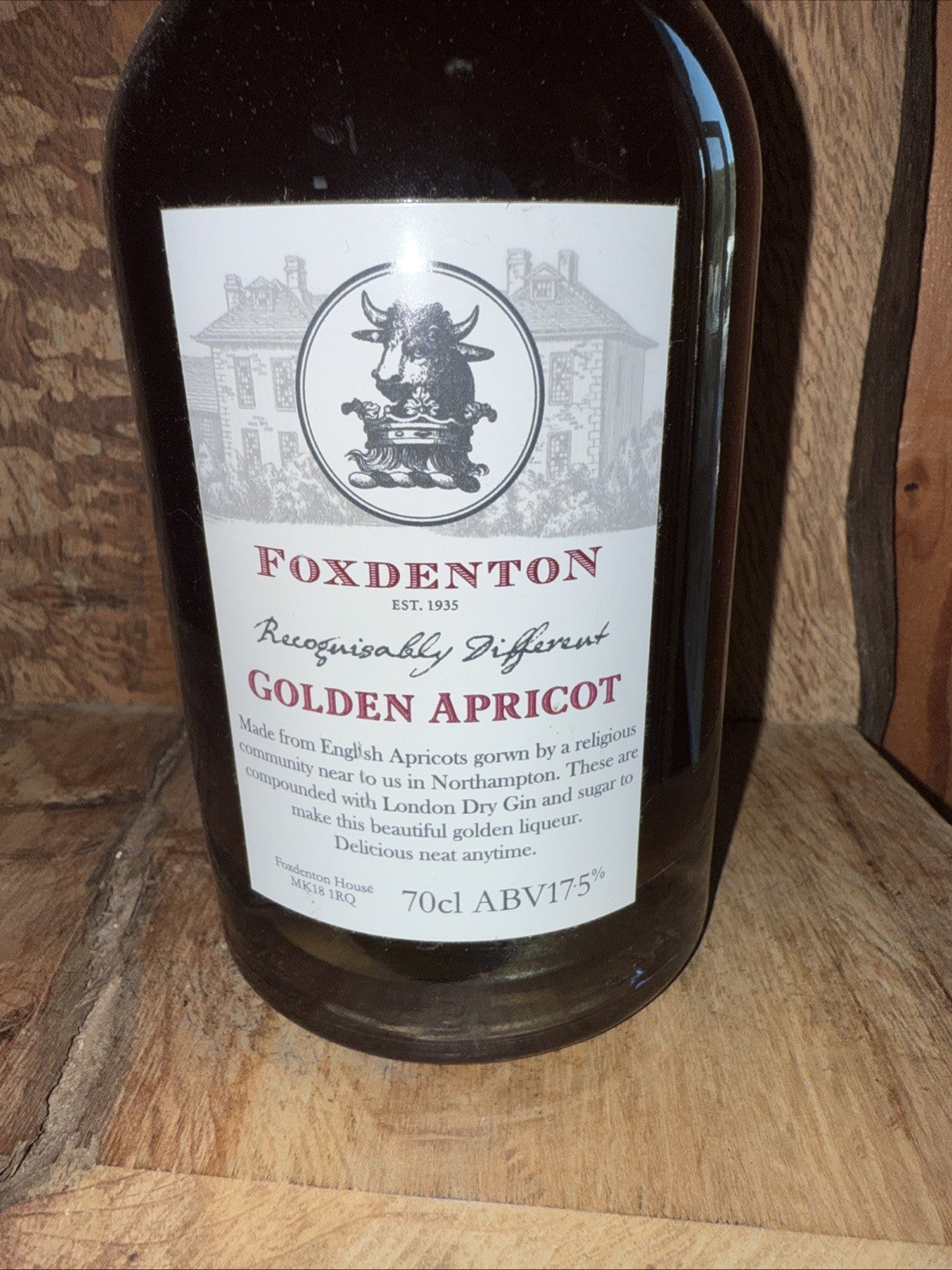 Foxdenton Golden Apricot Liqueur 70CL 17.5 ABV