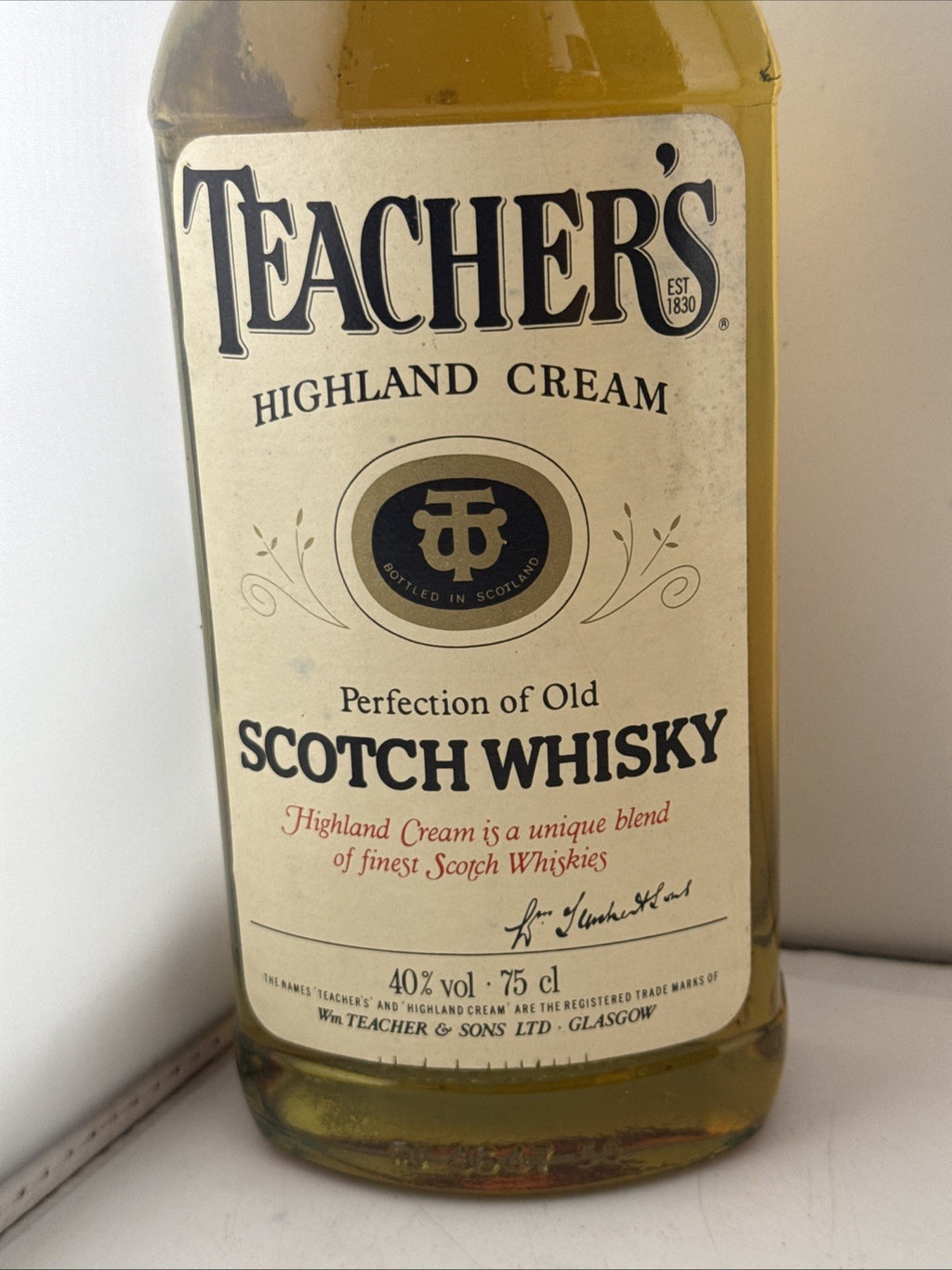 Teacher’s Highland Cream Scotch Whisky 75cl 40% Vintage 1980s