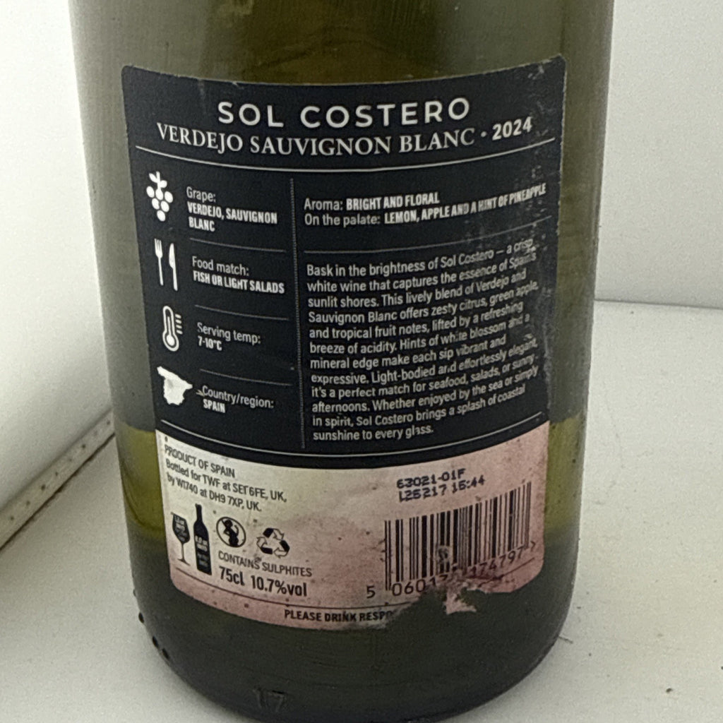 2024 Sol Costero Verdejo Sauvignon Blanc Spanish White Wine 75cl