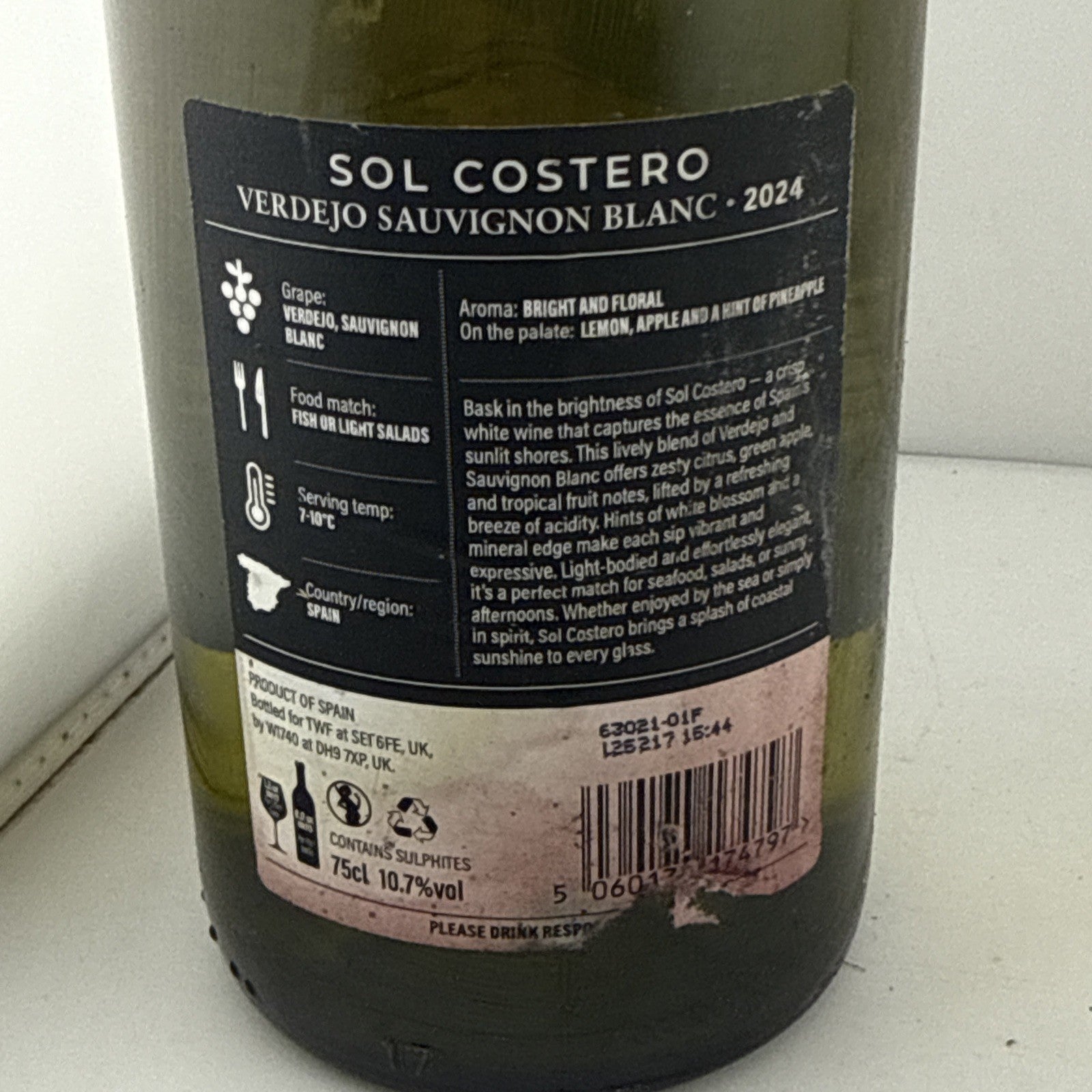 2024 Sol Costero Verdejo Sauvignon Blanc Spanish White Wine 75cl