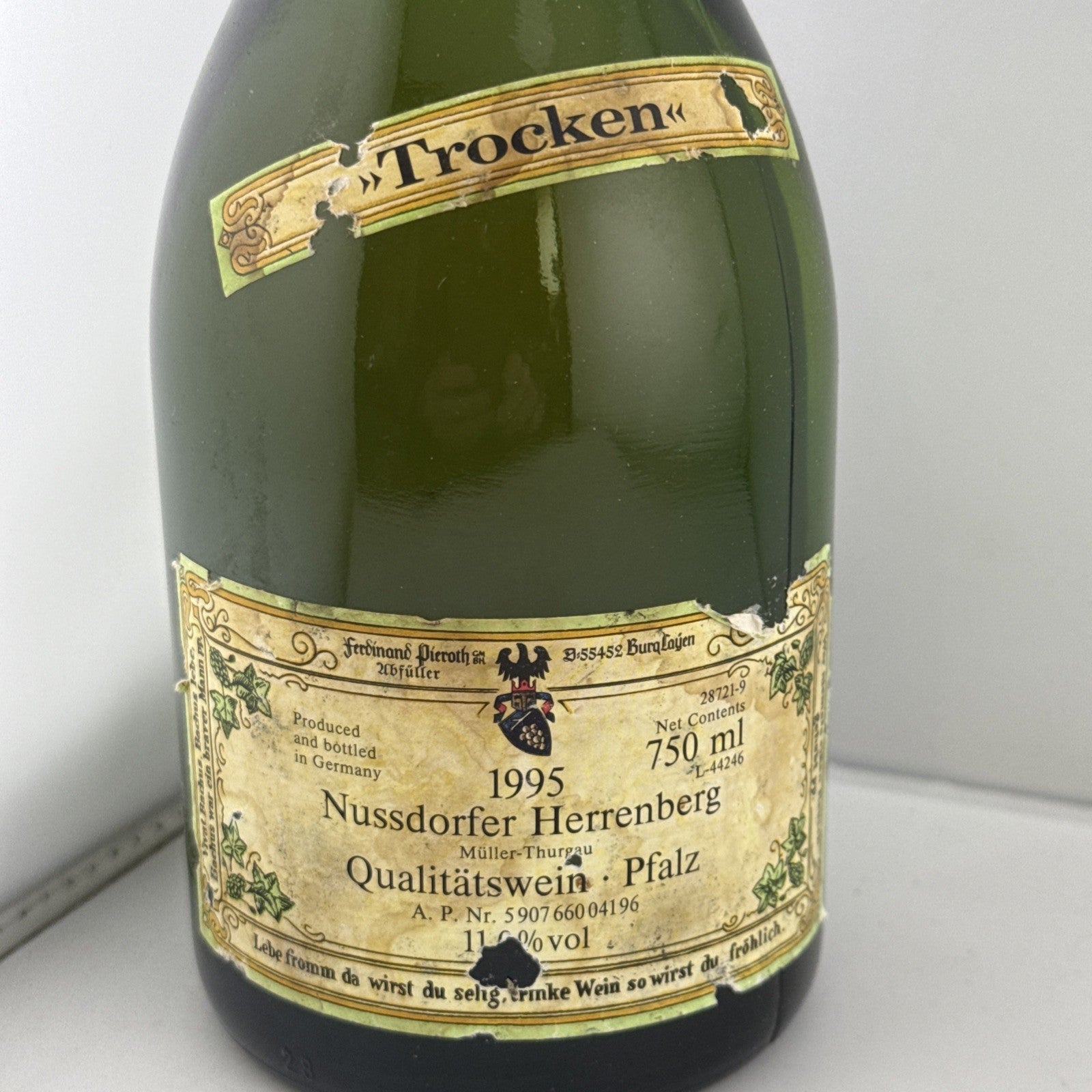 Nussdorfer Herrenberg Muller-Thurgau 1995 German Wine 75cl
