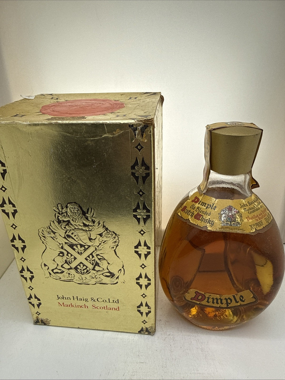 Haig's Dimple — Half Bottle (37.5cl) — c.1960s–70s — 70° Proof, boxed