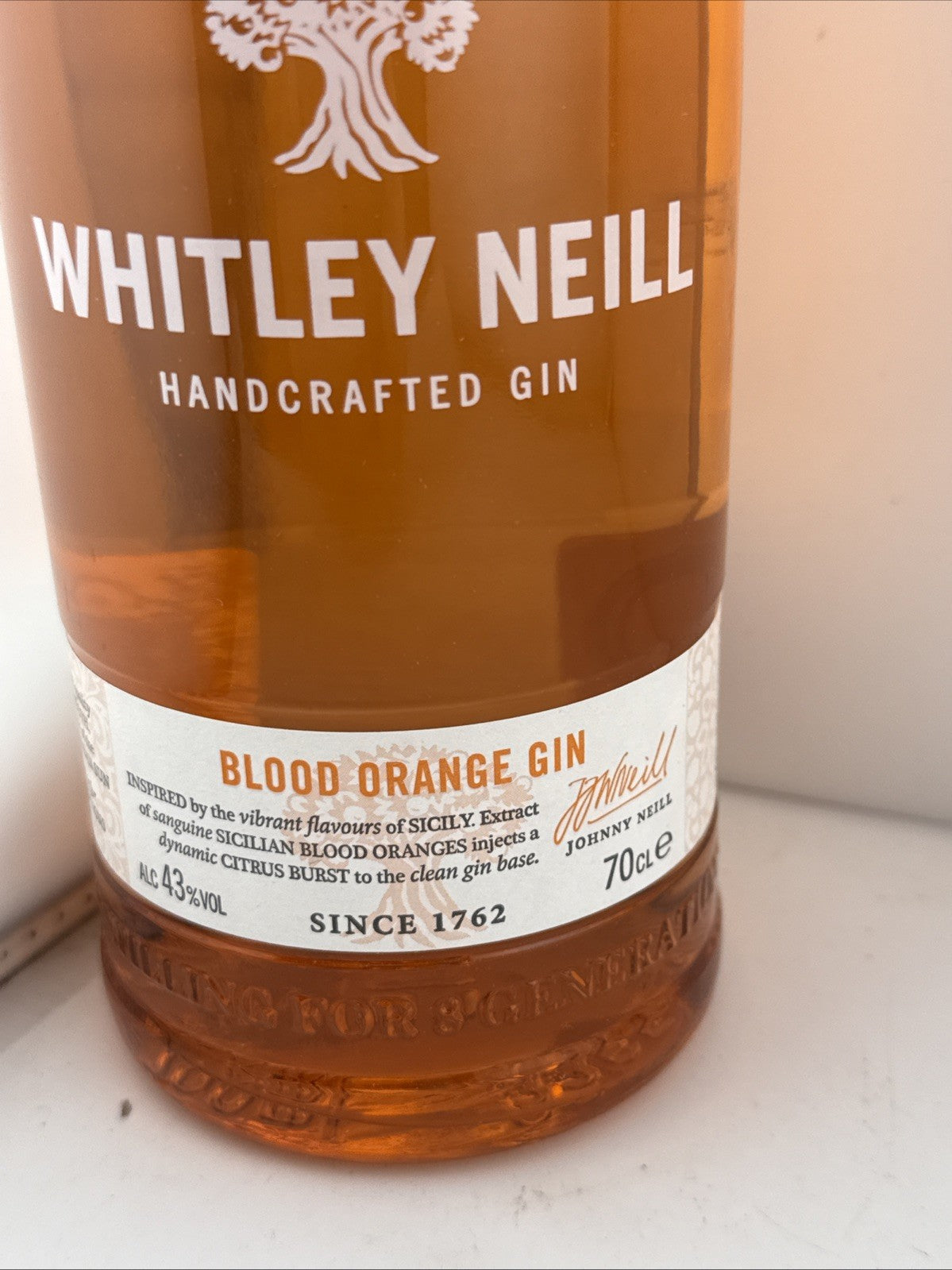 Whitley Neill Blood Orange Gin 70cl 43% Handcrafted Gin Sealed