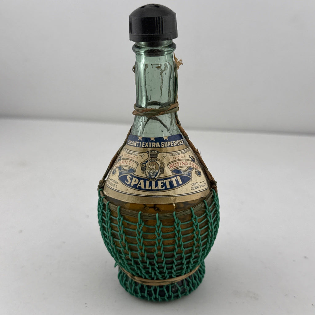 Vintage Spalletti Chianti Extra Superiore Miniature Fiasco Bottle