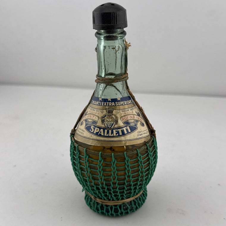 Vintage Spalletti Chianti Extra Superiore Miniature Fiasco Bottle