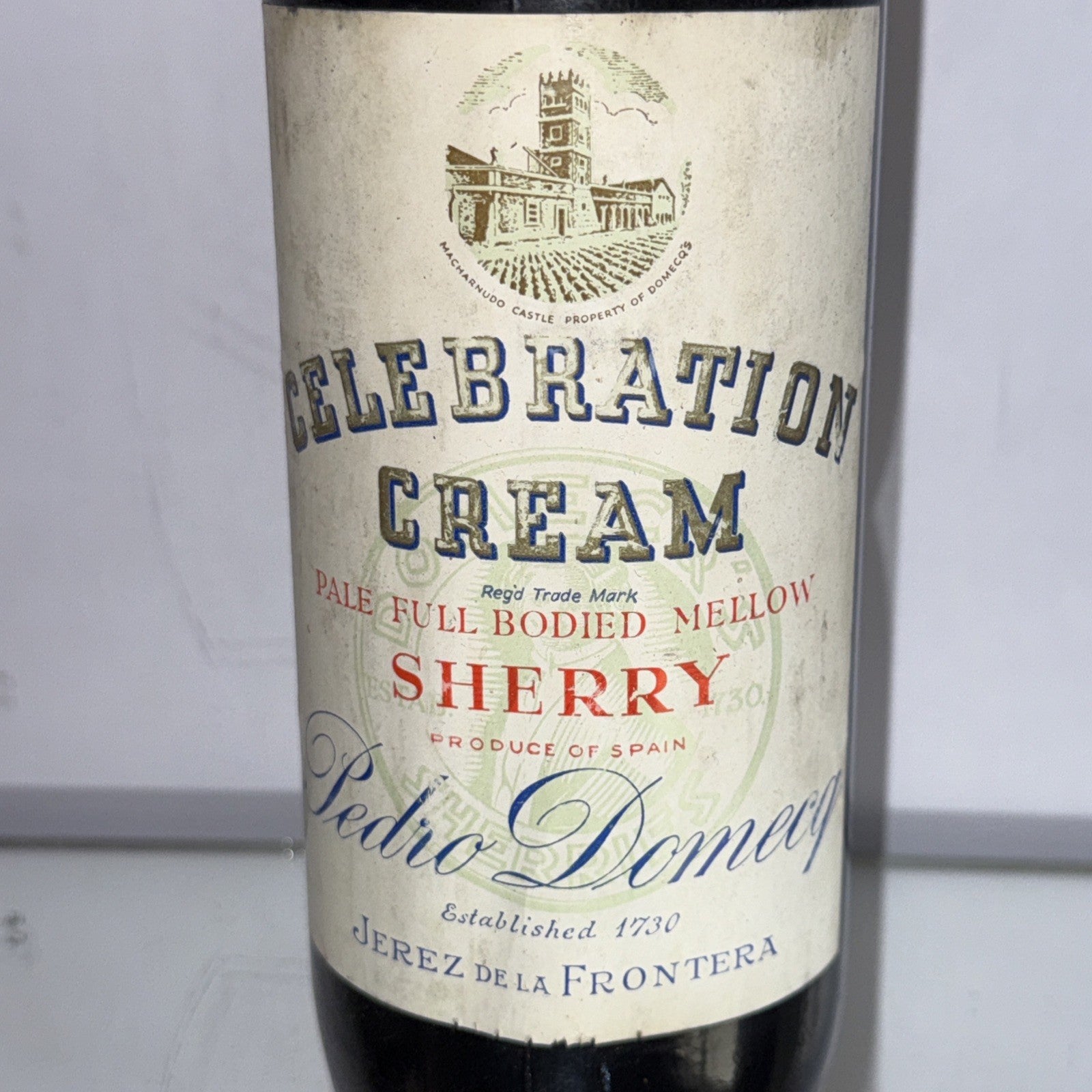 Pedro Domecq “Celebration Cream” Pale Full Bodied Mellow Sherry Dated Late 60s