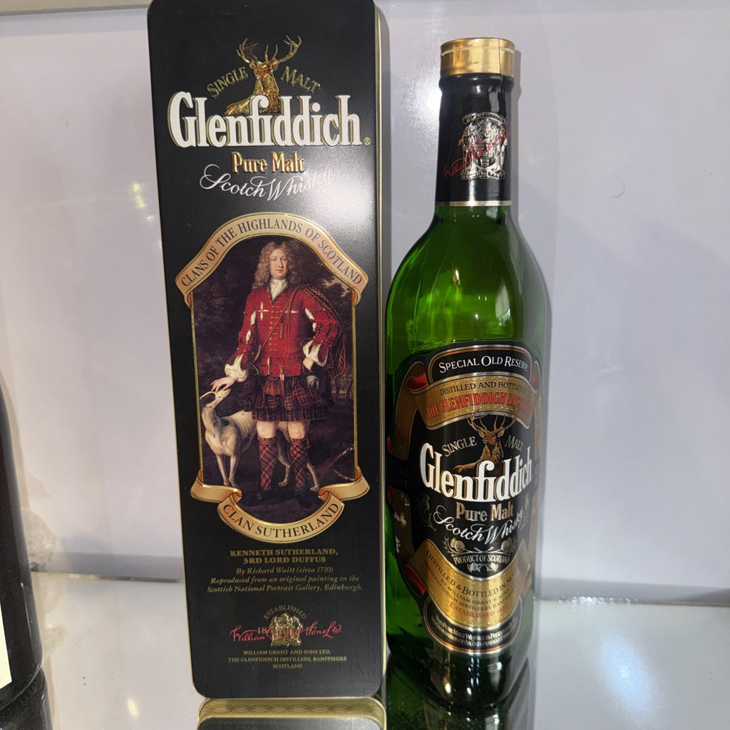 1975-85 Bottle Glenfiddich Special Old Reserve Pure Malt Whisky  Clan Sutherland
