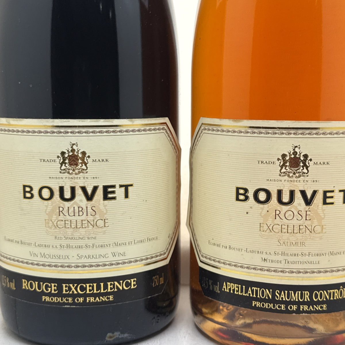 Bouvet-Ladubay Saumur Pair — Rubis Rouge + Rosé Excellence · 2×75cl · Ready