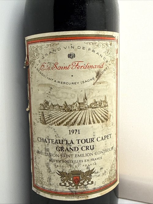 1971 Château La Tour Capet Saint-Émilion Grand Cru, 75cl