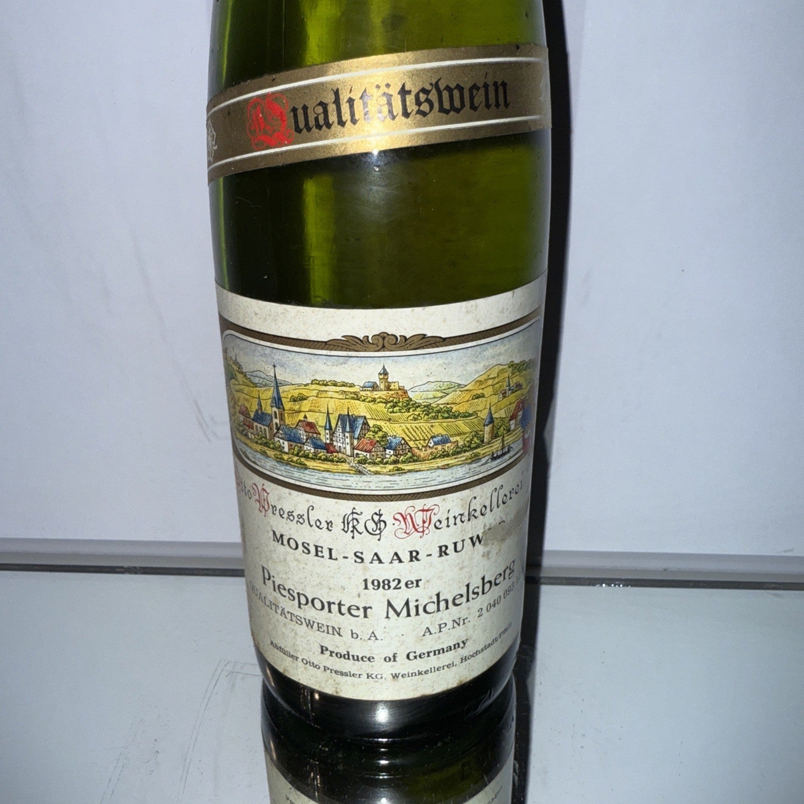 1982 Otto Pressler KG  Piesporter Michelsberg White German Vintage