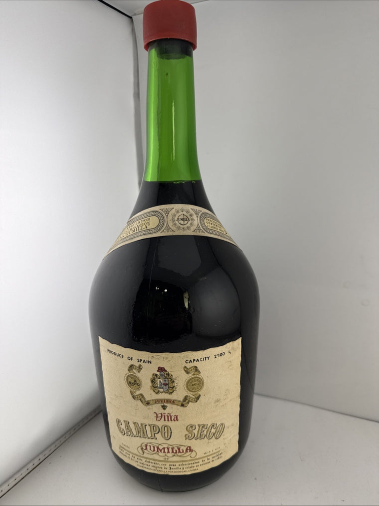 Vintage Viña Campo Seco Jumilla Spanish Wine 2.1L Large Bottle Early 1980s