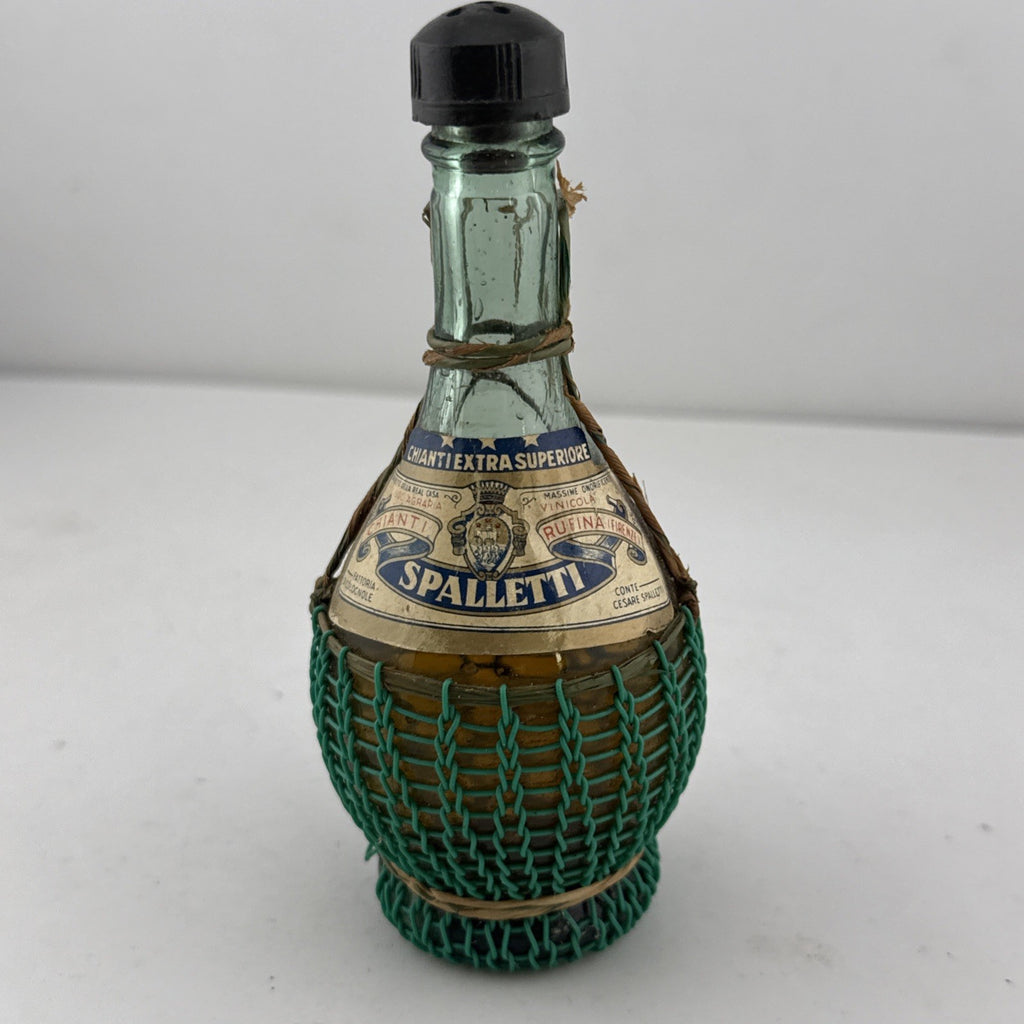 Vintage Spalletti Chianti Extra Superiore Miniature Fiasco Bottle