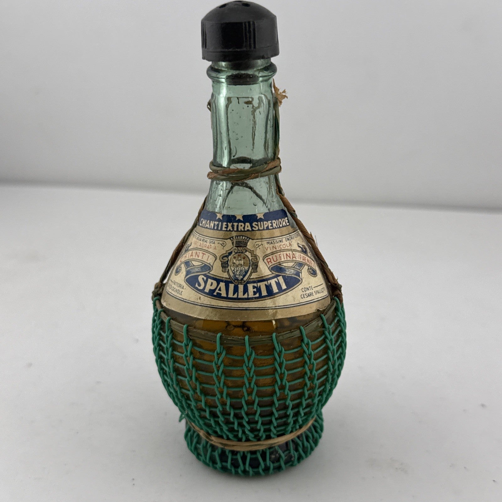 Vintage Spalletti Chianti Extra Superiore Miniature Fiasco Bottle