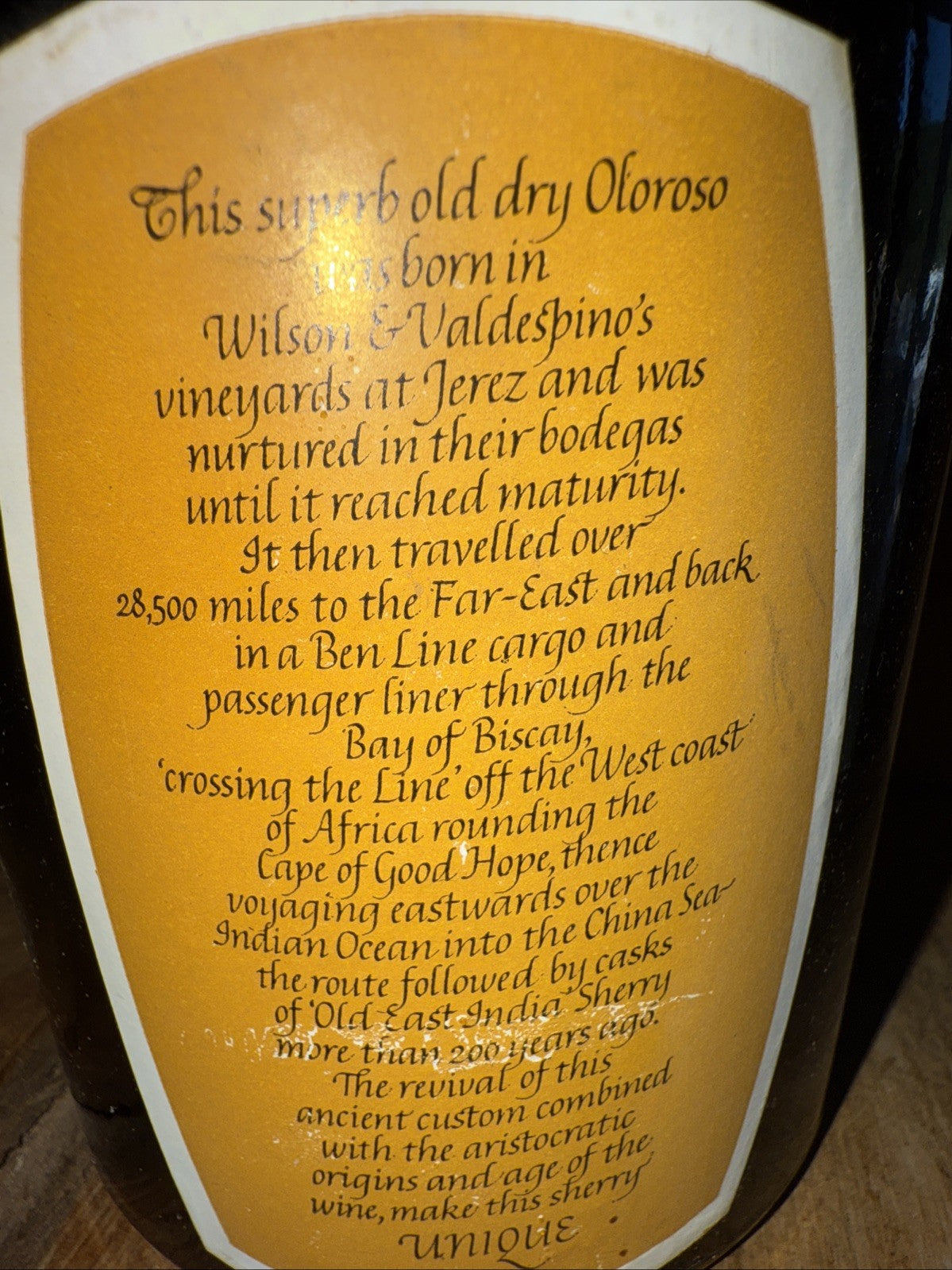 Ben Line Old East India Sherry 1973