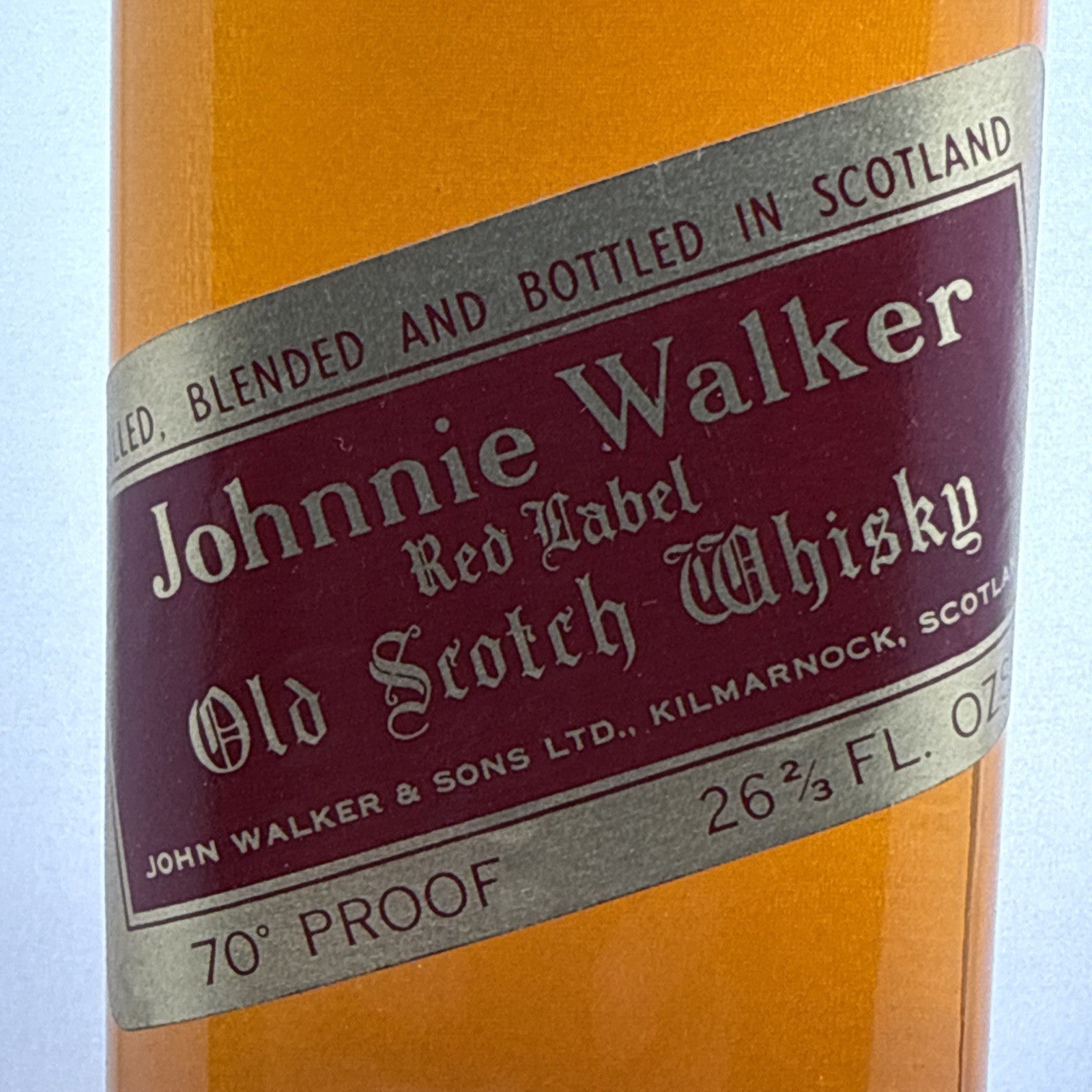 Johnnie Walker Red Label 1970s Scotch Whisky 26⅔ Fl Oz 70 Proof