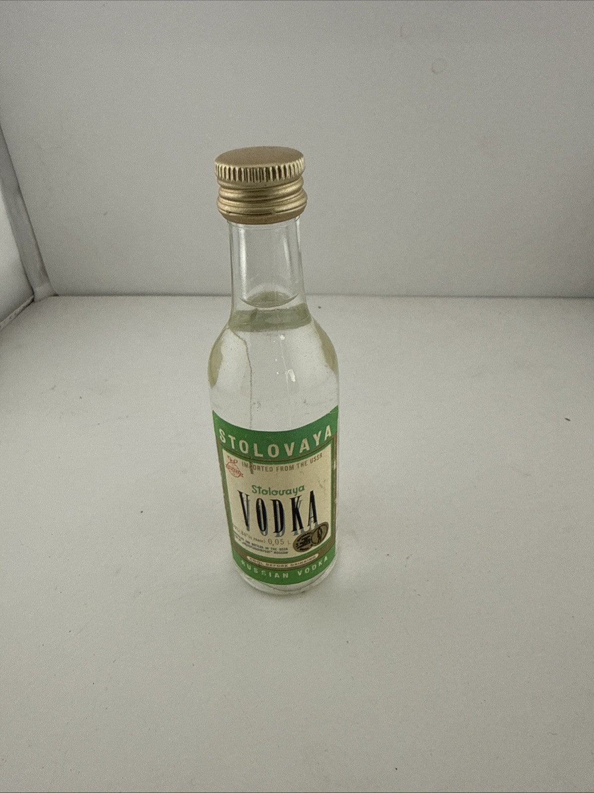 Vintage Stolovaya Vodka Miniature 5cl USSR Soviet Export Mini Bottle