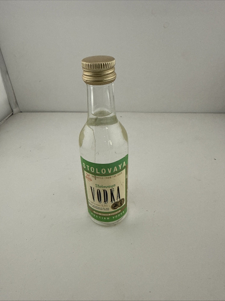 Vintage Stolovaya Vodka Miniature 5cl USSR Soviet Export Mini Bottle