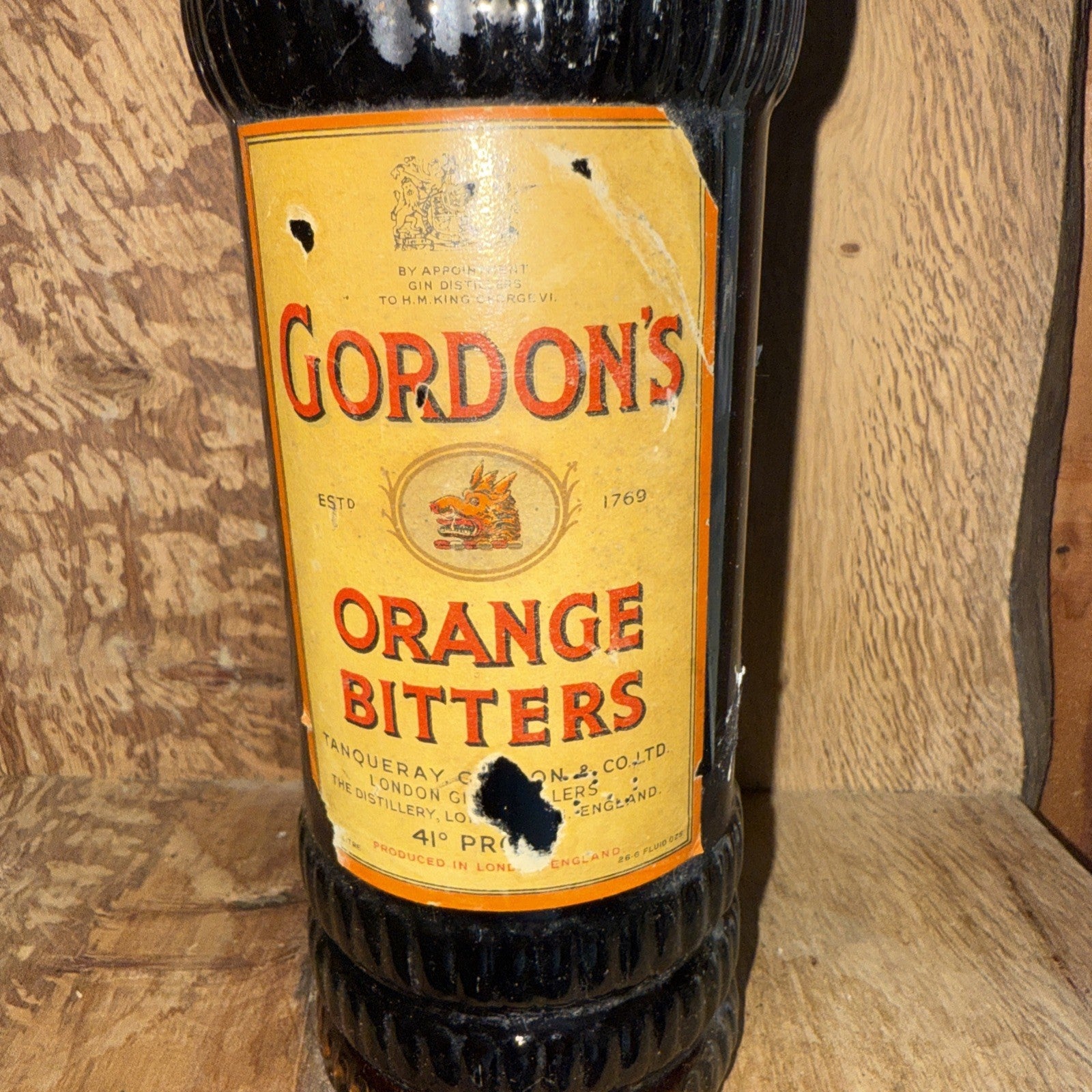 Gordon's Orange Bitters (1970's bottling) 26 2/3 Fl Oz 41 % proof