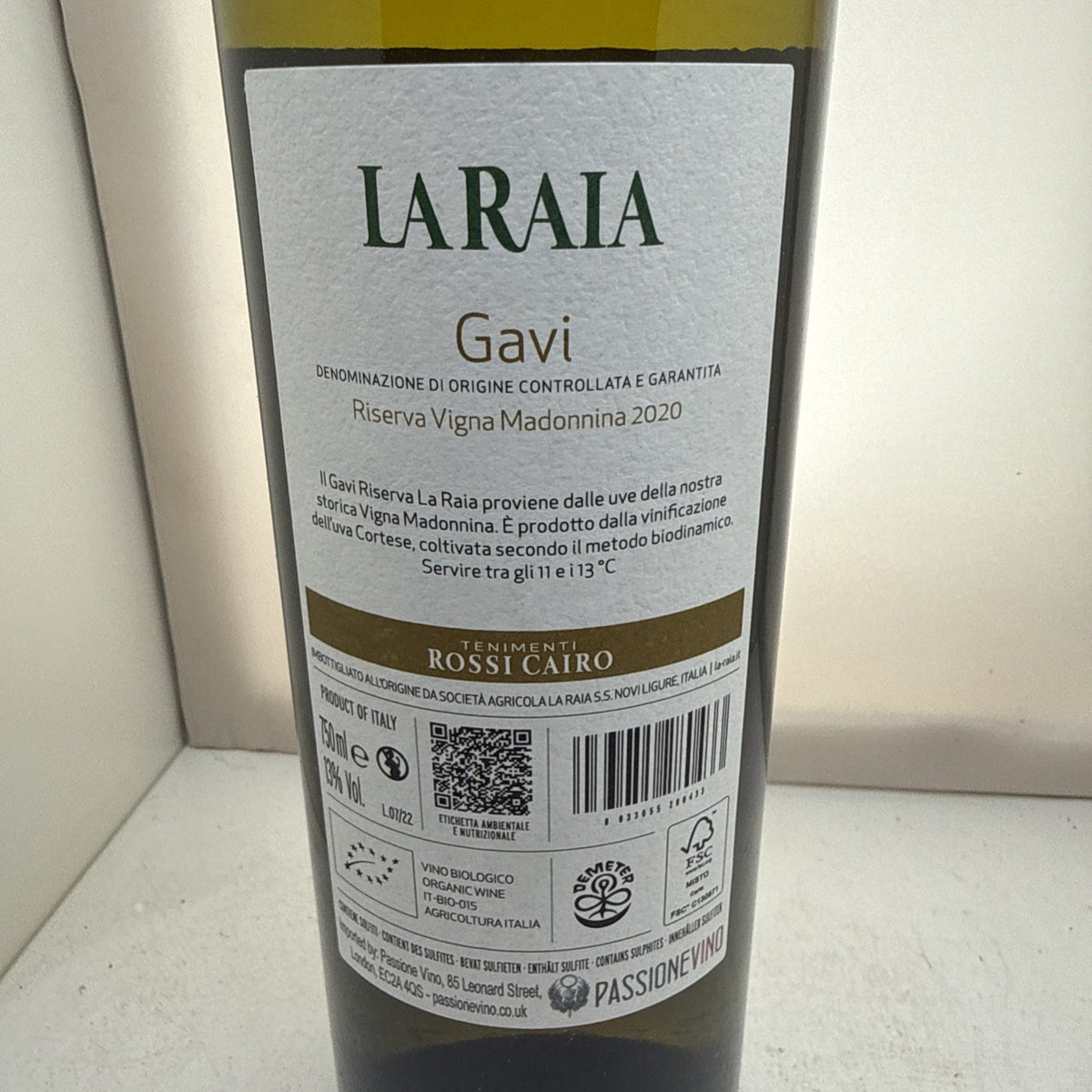La Raia Gavi Riserva Vigna Madonnina 2020 · Cortese · Biodynamic · 75cl ·