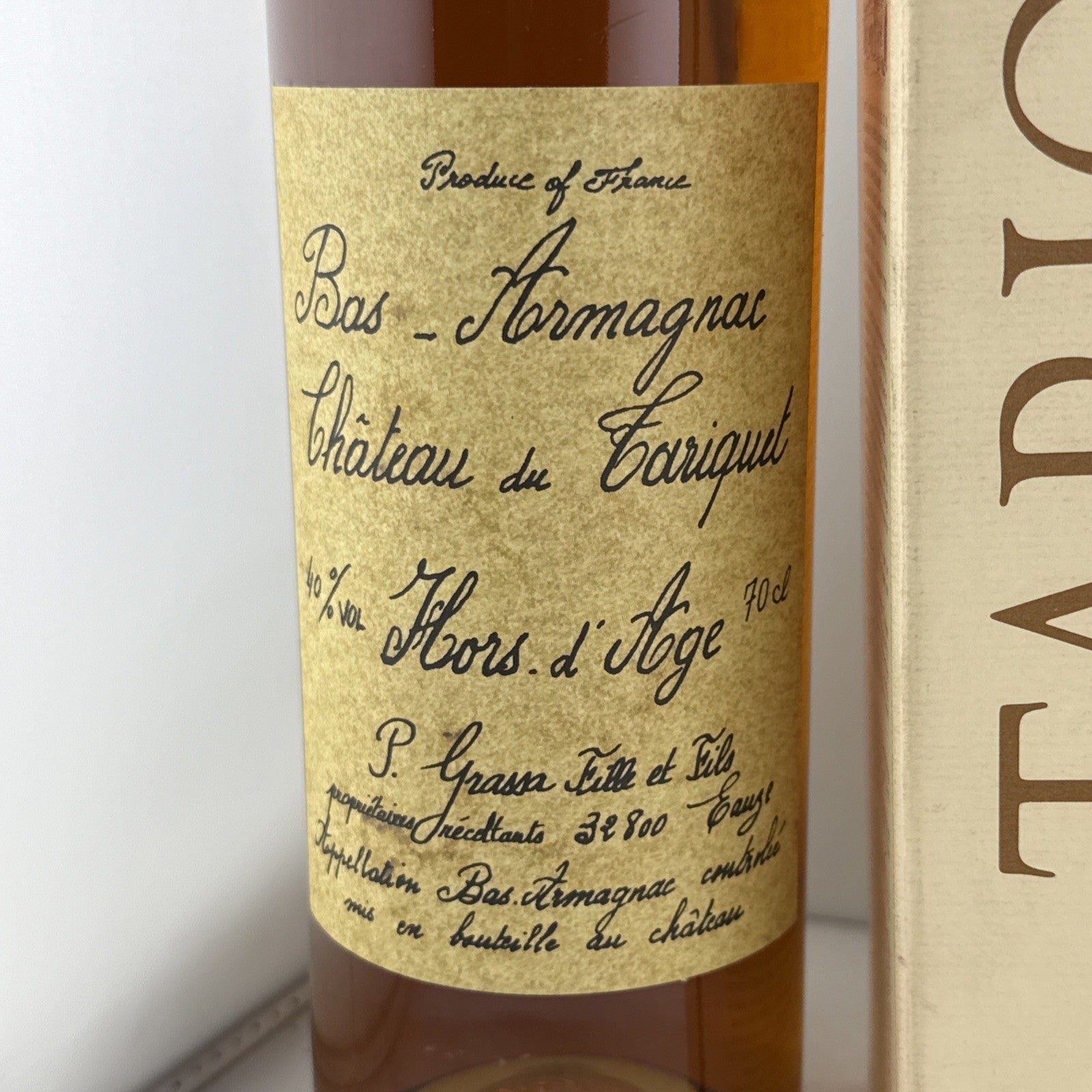 Château du Tariquet Hors d’Age Bas-Armagnac, 70cl, 40% ABV Boxed