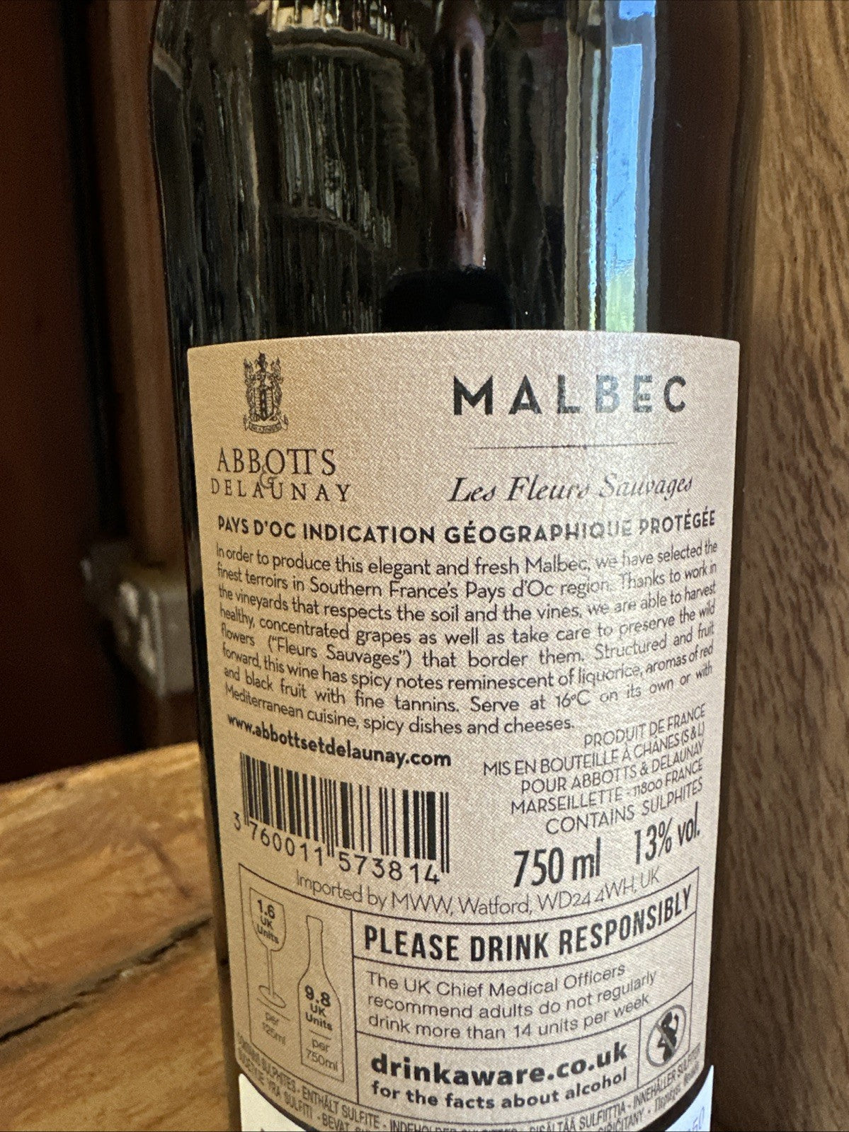 Abbotts & Delaunay ‘Les Fleurs Sauvages’ Malbec 2021, Languedoc