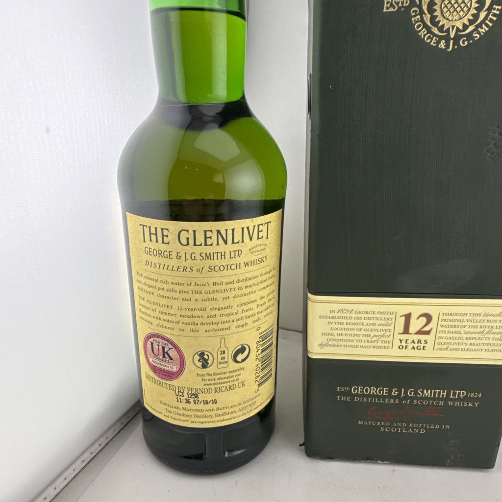 Glenlivet 12 Year Old Single Malt Scotch Whisky 70cl 40% 2010 Boxed