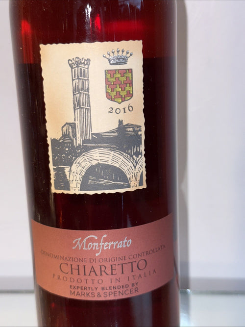 (750 ml) bottle of Monferrato Chiaretto DOC 2016 M And S