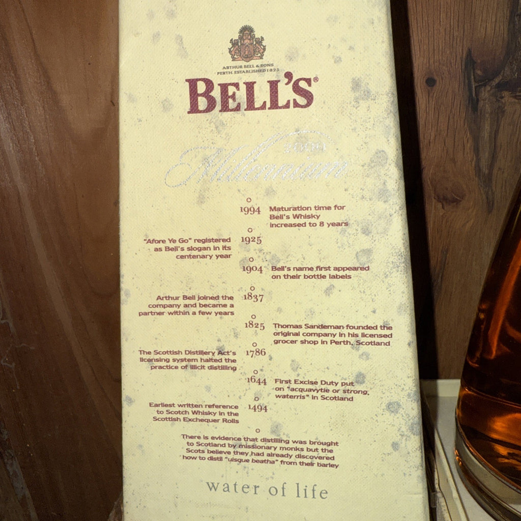 Bells millennium 2000 8 Year Old Whisky