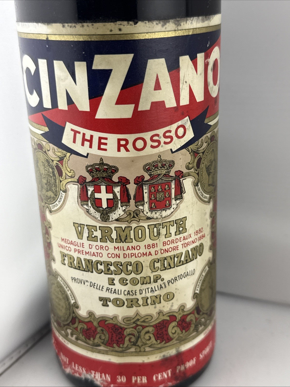Cinzano Rosso Vermouth 75cl 14.7% Italian Aperitif Sealed 1970s Bottle Vintage