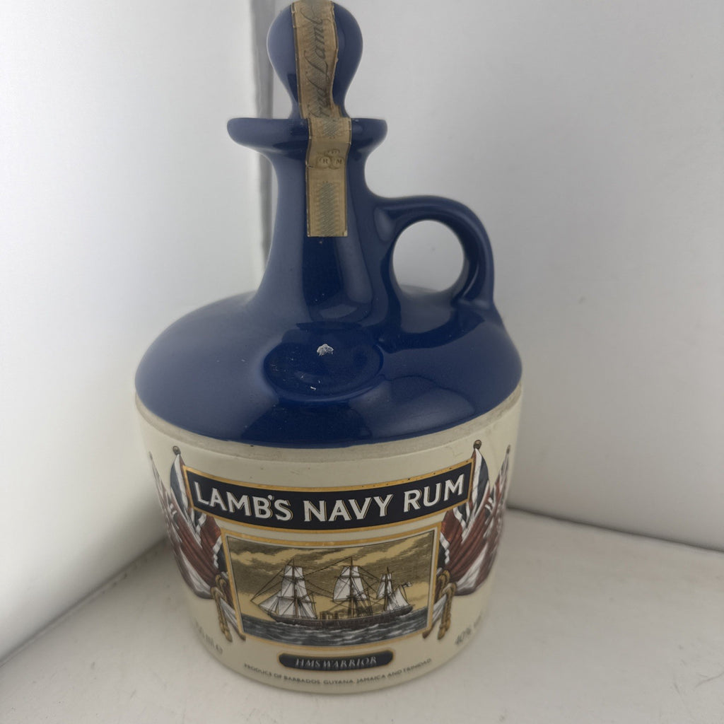 Lamb’s Navy Rum HMS Warrior Victorian Ships Ceramic Decanter Full 40%