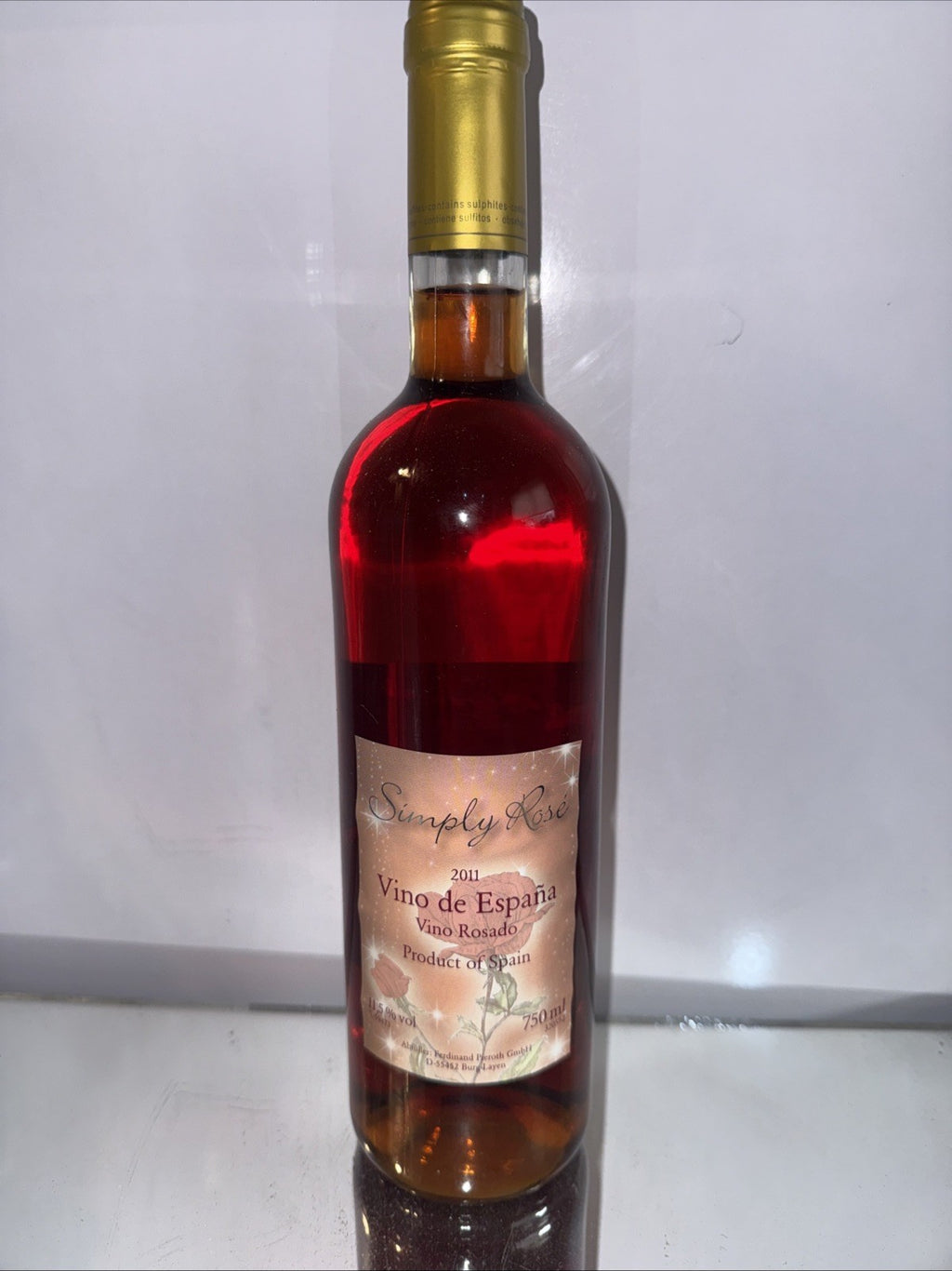 Simply Rosé Vino de España 2011 Medium Sweet Rose Excellent!