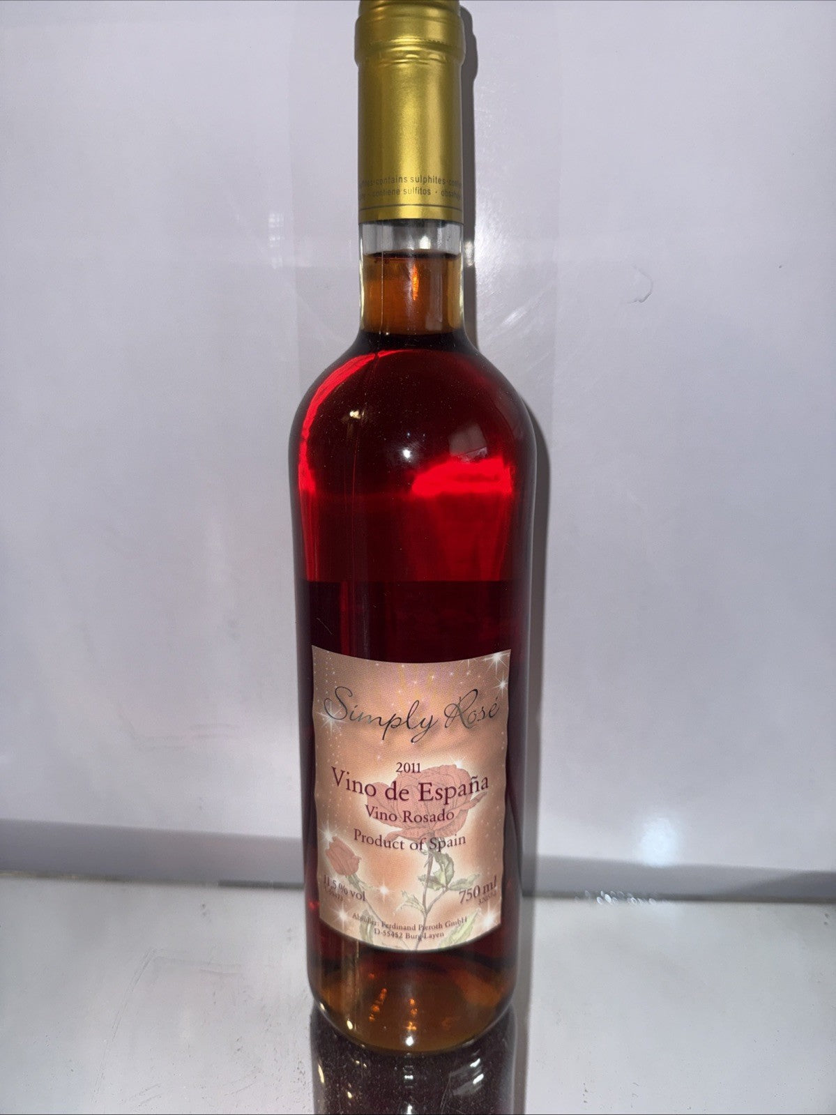 Simply Rosé Vino de España 2011 Medium Sweet Rose Excellent!