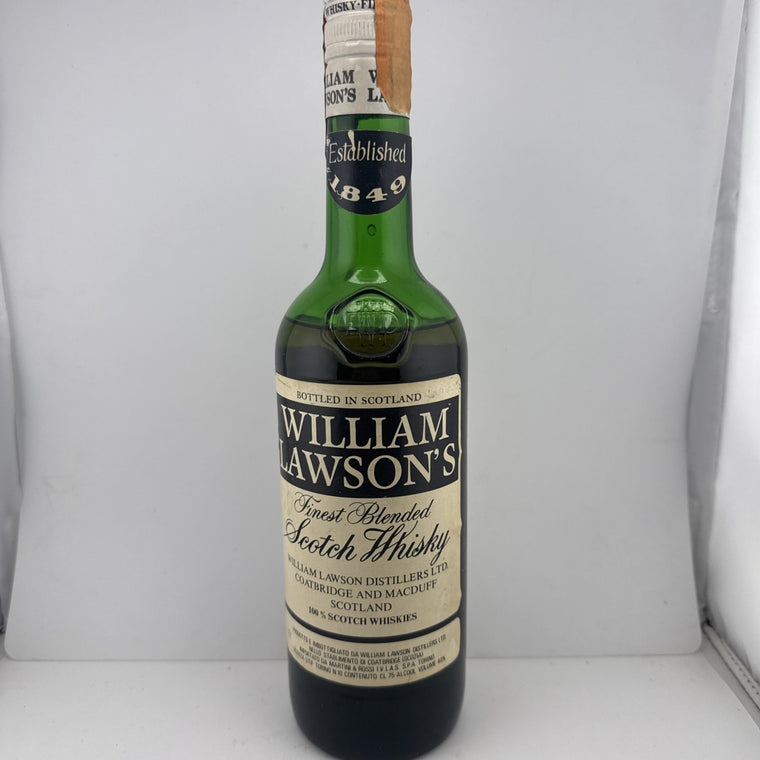 William Lawson’s Blend; label and import stamp date it to the 1980s.