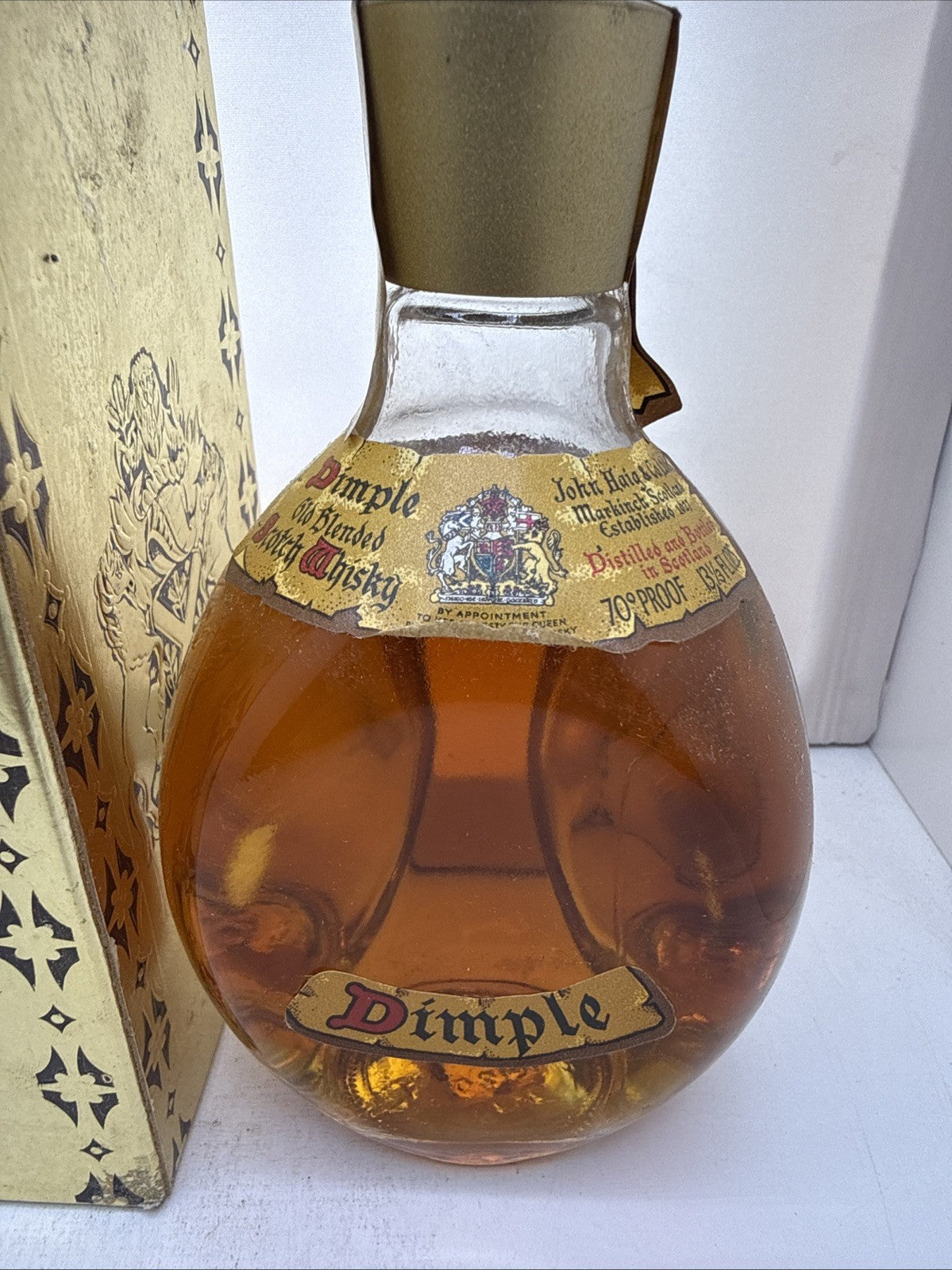 Haig's Dimple — Half Bottle (37.5cl) — c.1960s–70s — 70° Proof, boxed